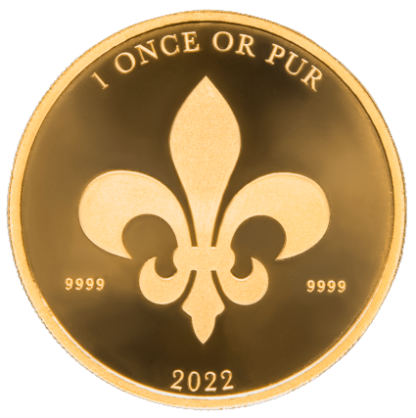 Moneda 1 oz detrás