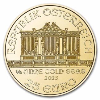Anverso moneda 1/4 Oz. filarmónica