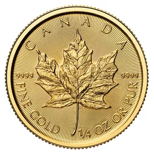 Reverso moneda 1/4 Oz. hoja