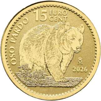 Reverso moneda oso pardo 1/10 oz.
