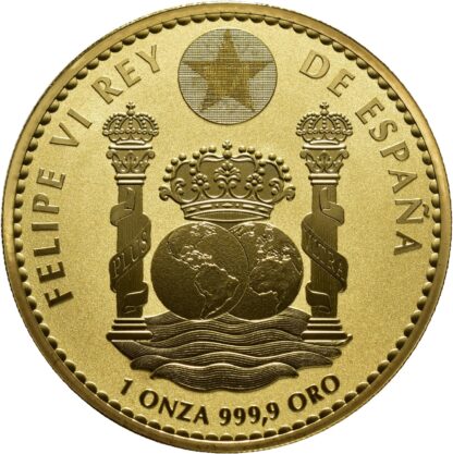 Moneda 1 oz oro pardo anverso