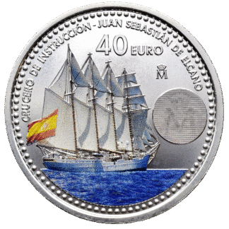 Reverso moneda 925mls ElCano